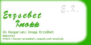 erzsebet knopp business card